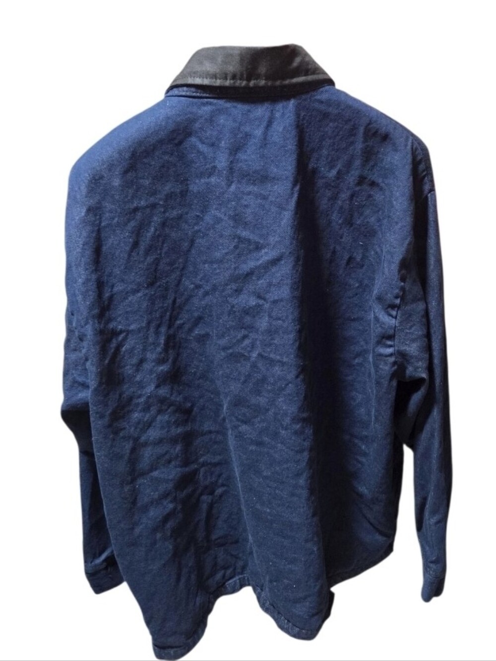 Vintage Bob Barker Denim Chore Work Prison Jean Jacket Blue Cotton Size 2XL - Picture 2 of 5